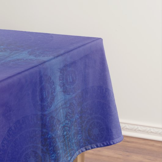 aanvaarding | Blauwe Indigo Violet Boho medailles Tafelkleed (Voorbeeld)