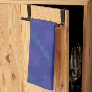 aanvaarding   Blauwe Indigo Violet Boho medailles Theedoek