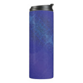 aanvaarding | Blauwe Indigo Violet Boho medailles Thermosbeker (Gedraaid links)