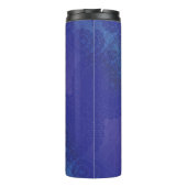 aanvaarding | Blauwe Indigo Violet Boho medailles Thermosbeker (Achterkant)