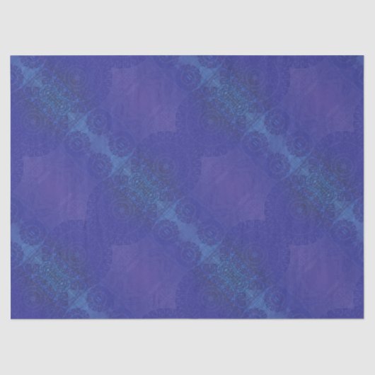 aanvaarding | Blauwe Indigo Violet Boho medailles Tissuepapier (Voorkant)