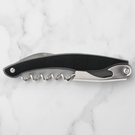 aanvaarding | Donkere geometrische structuur Kurkentrekker (Achterkant)