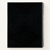 aanvaarding | Donkere geometrische structuur Notitieboek (Achterkant)