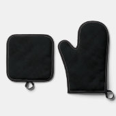 aanvaarding | Donkergotische textuur Ovenwant & Pannenlap Set (Voorkant)