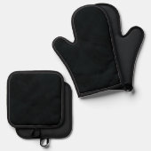 aanvaarding | Donkergotische textuur Ovenwant & Pannenlap Set (Voorkant / Achterkant)