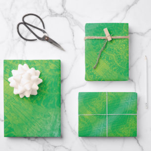 aanvaarding Geel Groen Blauw Boho Medallions Inpakpapier Vel