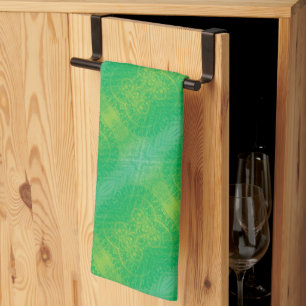 aanvaarding   Geel Groen Blauw Boho Medallions Theedoek