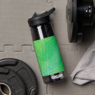 aanvaarding   Geel Groen Blauw Boho Medallions Waterfles