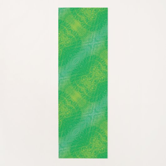 aanvaarding | Geel Groen Blauw Boho Medallions Yogamat (Voorkant)