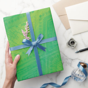 aanvaarding Geel Groen Blauw Shibori patroon Cadeaupapier