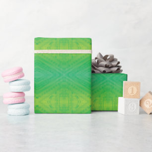 aanvaarding Geel Groen Blauw Shibori patroon Cadeaupapier