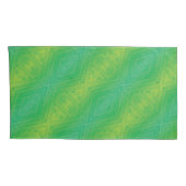 aanvaarding | Geel Groen Blauw Shibori patroon Kussensloop (Achterkant-Rechts)