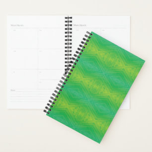 aanvaarding Geel Groen Blauw Shibori patroon Planner