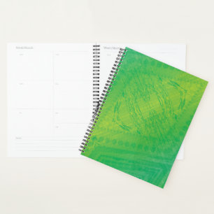 aanvaarding Geel Groen Blauw Shibori patroon Planner