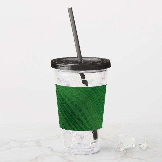 aanvaarding | groen eclectisch boho-patroon acryl drinkbeker (Voorkant ijs)