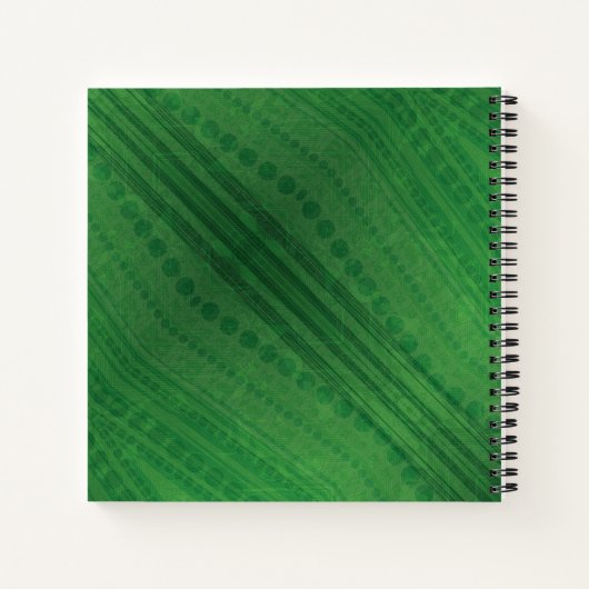 aanvaarding | groen eclectisch boho-patroon notitieboek (Achterkant)