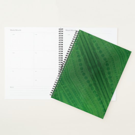 aanvaarding | groen eclectisch boho-patroon planner (Display)