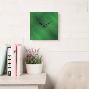 aanvaarding groen eclectisch boho-patroon vierkante klok