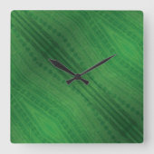 aanvaarding | groen eclectisch boho-patroon vierkante klok (Voorkant)