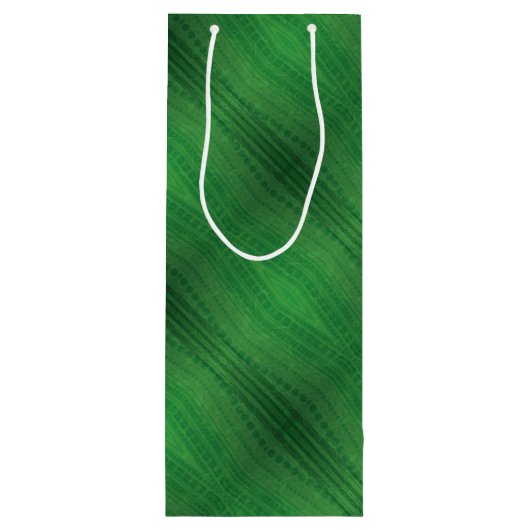 aanvaarding | groen eclectisch boho-patroon wijn cadeautas (Achterkant)