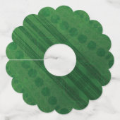 aanvaarding | groen eclectisch boho-patroon wijnglaslabel (Voorkant)