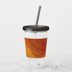 aanvaarding Rode Sinaasappel Gele Boho Medallion Acryl Drinkbeker