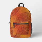 aanvaarding | Rode Sinaasappel Gele Boho Medallion Bedrukte Rugzak (Voorkant)