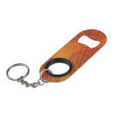 aanvaarding | Rode Sinaasappel Gele Boho Medallion Mini Flessenopener (Voorkant Gekanteld)