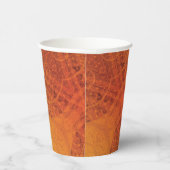 aanvaarding | Rode Sinaasappel Gele Boho Medallion Papieren Bekers (Rechts)