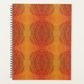 aanvaarding | Rode Sinaasappel Gele Boho Medallion Planner (Voorkant)