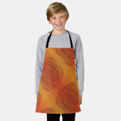 aanvaarding | Rode Sinaasappel Gele Boho Medallion Schort (Gedragen)