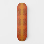 aanvaarding | Rode Sinaasappel Gele Boho Medallion Skateboard (Voorkant)