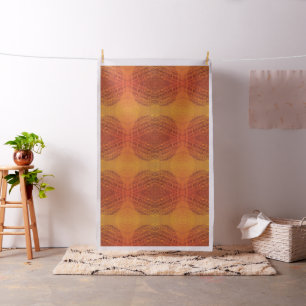 aanvaarding Rode Sinaasappel Gele Boho Medallion Stof
