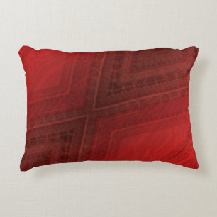 aanvaarding   rood eclectisch boho-patroon accent kussen