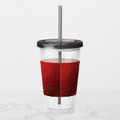 aanvaarding | rood eclectisch boho-patroon acryl drinkbeker (Rechts)