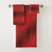 aanvaarding | rood eclectisch boho-patroon bad handdoek (Insitu)