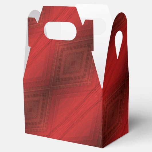 aanvaarding | rood eclectisch boho-patroon bedankdoosjes (Geopend)