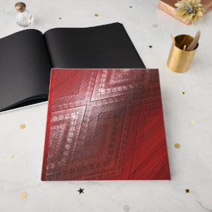 aanvaarding rood eclectisch boho-patroon gastenboek