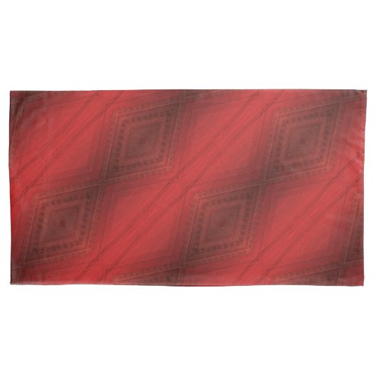 aanvaarding | rood eclectisch boho-patroon kussensloop (Voorkant-Links)