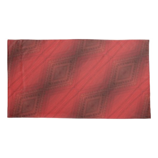 aanvaarding | rood eclectisch boho-patroon kussensloop (Achterkant-Links)