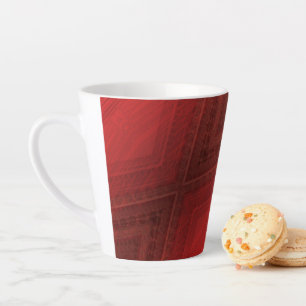 aanvaarding   rood eclectisch boho-patroon latte mok