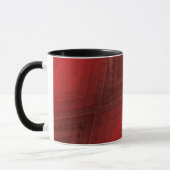 aanvaarding | rood eclectisch boho-patroon mok (Links)