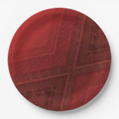 aanvaarding | rood eclectisch boho-patroon papieren bordje (Voorkant)