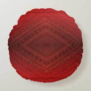 aanvaarding   rood eclectisch boho-patroon rond kussen