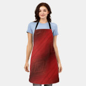 aanvaarding | rood eclectisch boho-patroon schort (Gedragen)