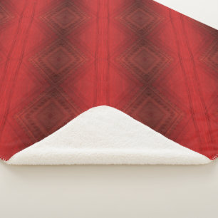 aanvaarding rood eclectisch boho-patroon sherpa deken