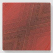 aanvaarding | rood eclectisch boho-patroon stenen onderzetter (Voorkant)