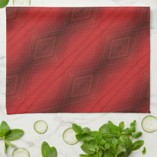 aanvaarding   rood eclectisch boho-patroon theedoek