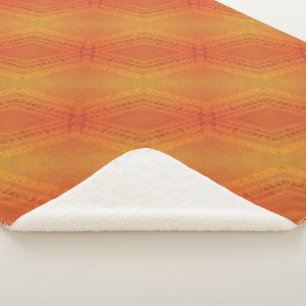 aanvaarding Rood Oranje geel Shibori-patroon Sherpa Deken