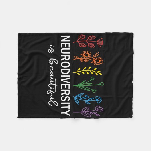 Aanvaarding van Autisme Bewustmaking Neurodiversit Fleece Deken (Voorkant (Horizontaal))